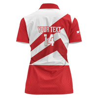 Custom Gibraltar Football Women Polo Shirt Castle And Key Sporty Style