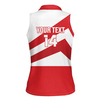 Custom Gibraltar Football Women Sleeveless Polo Shirt Castle And Key Sporty Style