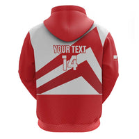 Custom Gibraltar Football Zip Hoodie Castle And Key Sporty Style