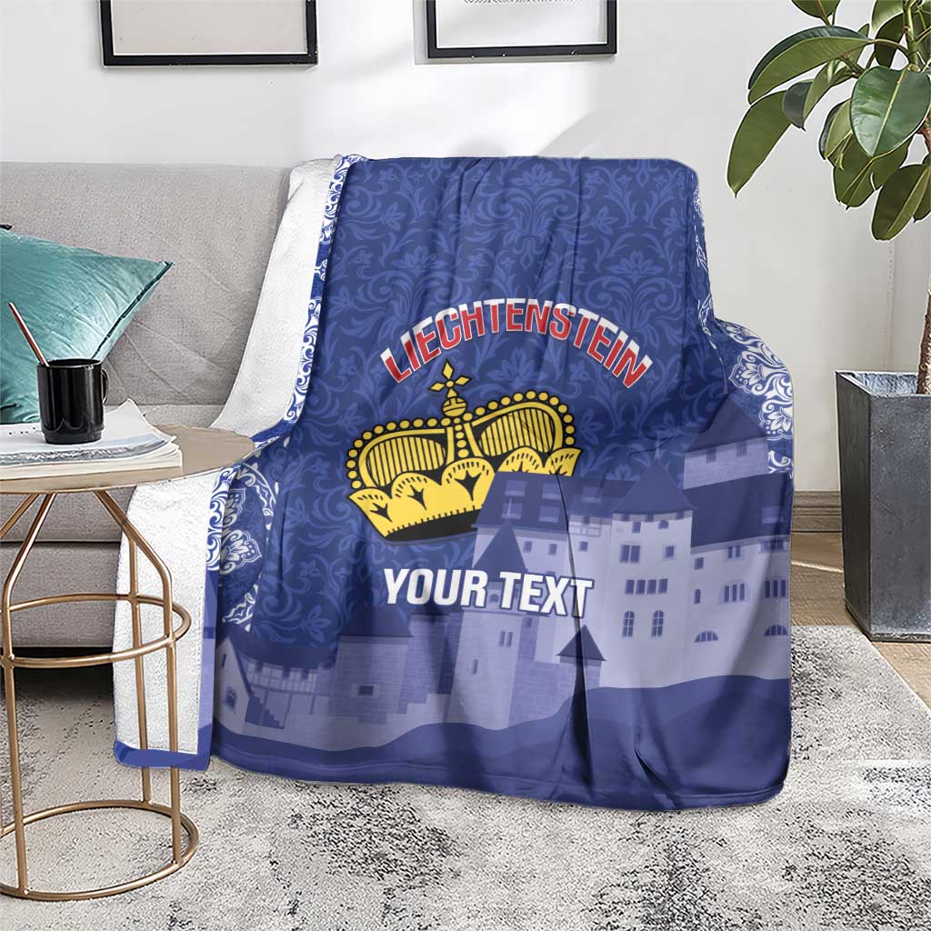 Custom Liechtenstein Football Blanket Go Blue-Reds Gutenberg Castle