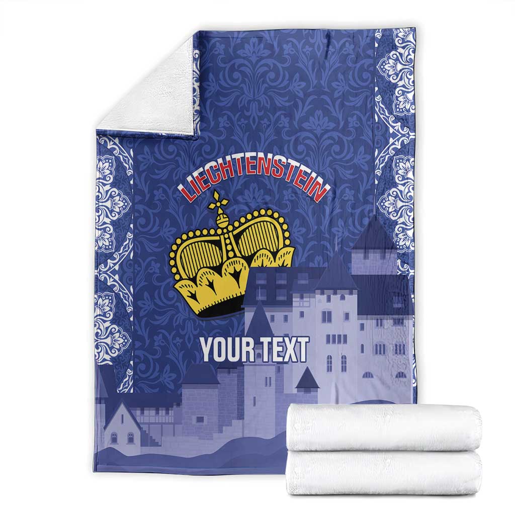 Custom Liechtenstein Football Blanket Go Blue-Reds Gutenberg Castle