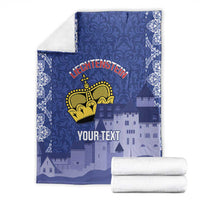 Custom Liechtenstein Football Blanket Go Blue-Reds Gutenberg Castle