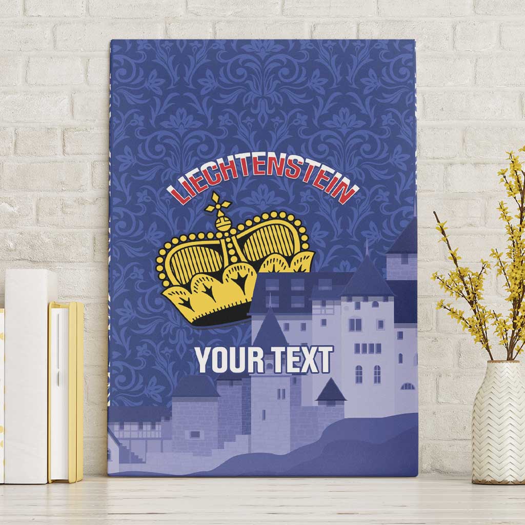 Custom Liechtenstein Football Canvas Wall Art Go Blue-Reds Gutenberg Castle