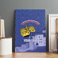 Custom Liechtenstein Football Canvas Wall Art Go Blue-Reds Gutenberg Castle