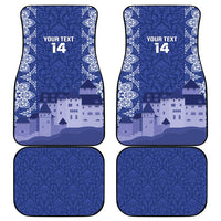 Custom Liechtenstein Football Car Mats Go Blue-Reds Gutenberg Castle