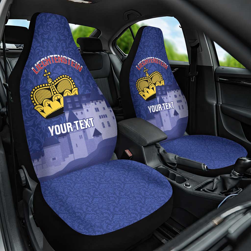 Custom Liechtenstein Football Car Seat Cover Go Blue-Reds Gutenberg Castle