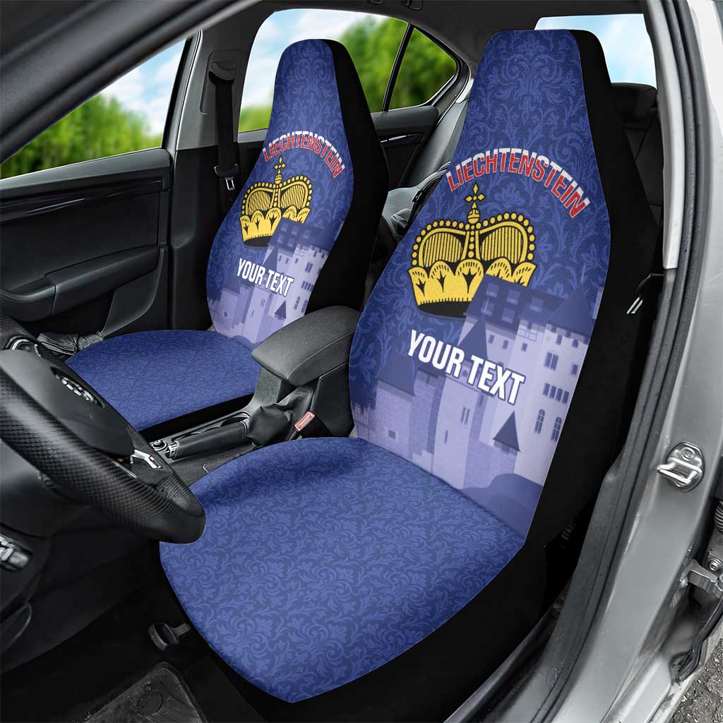 Custom Liechtenstein Football Car Seat Cover Go Blue-Reds Gutenberg Castle
