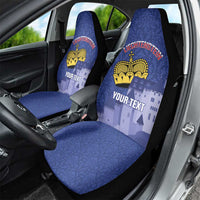 Custom Liechtenstein Football Car Seat Cover Go Blue-Reds Gutenberg Castle