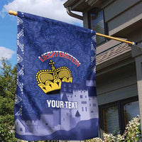 Custom Liechtenstein Football Garden Flag Go Blue-Reds Gutenberg Castle