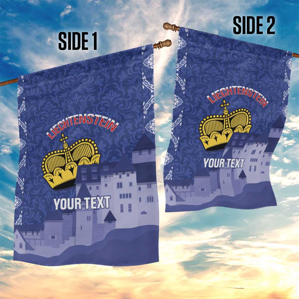 Custom Liechtenstein Football Garden Flag Go Blue-Reds Gutenberg Castle