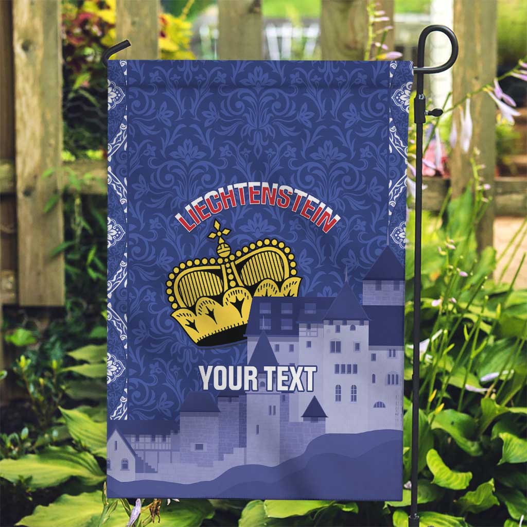 Custom Liechtenstein Football Garden Flag Go Blue-Reds Gutenberg Castle