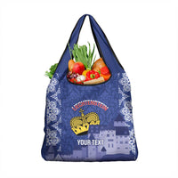 Custom Liechtenstein Football Grocery Bag Go Blue-Reds Gutenberg Castle