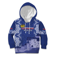 Custom Liechtenstein Football Kid Hoodie Go Blue-Reds Gutenberg Castle