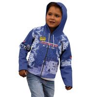 Custom Liechtenstein Football Kid Hoodie Go Blue-Reds Gutenberg Castle
