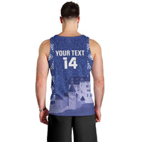 Custom Liechtenstein Football Men Tank Top Go Blue-Reds Gutenberg Castle