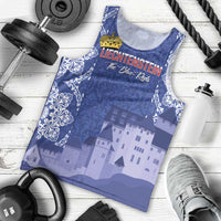 Custom Liechtenstein Football Men Tank Top Go Blue-Reds Gutenberg Castle