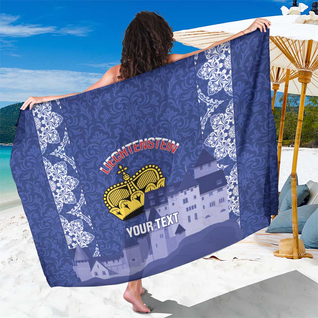 Custom Liechtenstein Football Sarong Go Blue-Reds Gutenberg Castle