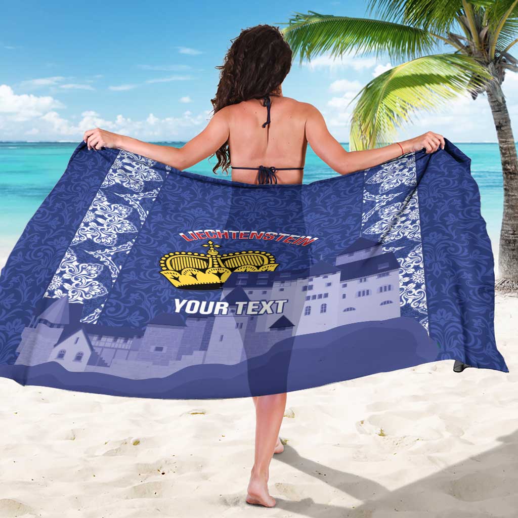 Custom Liechtenstein Football Sarong Go Blue-Reds Gutenberg Castle