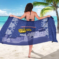 Custom Liechtenstein Football Sarong Go Blue-Reds Gutenberg Castle