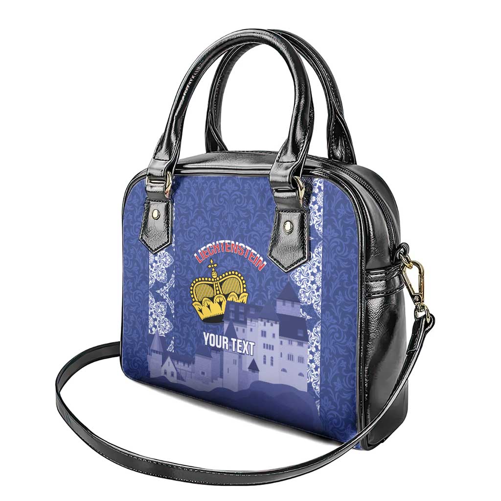 Custom Liechtenstein Football Shoulder Handbag Go Blue-Reds Gutenberg Castle