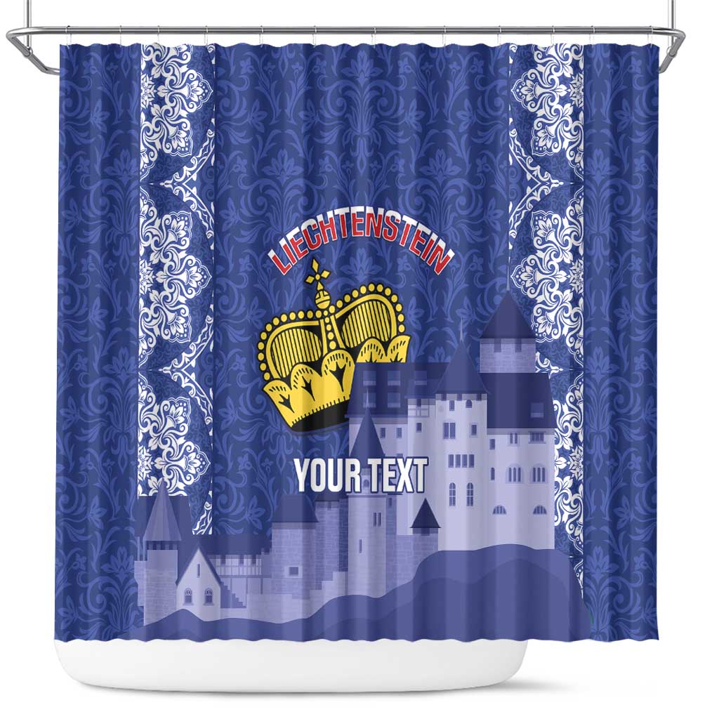 Custom Liechtenstein Football Shower Curtain Go Blue-Reds Gutenberg Castle