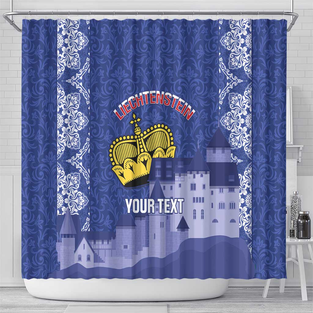 Custom Liechtenstein Football Shower Curtain Go Blue-Reds Gutenberg Castle