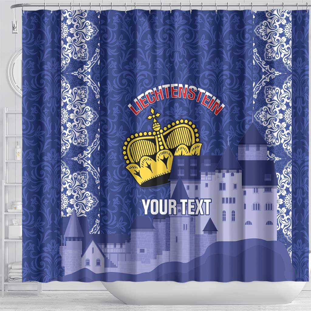 Custom Liechtenstein Football Shower Curtain Go Blue-Reds Gutenberg Castle