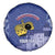 Custom Liechtenstein Football Spare Tire Cover Go Blue-Reds Gutenberg Castle