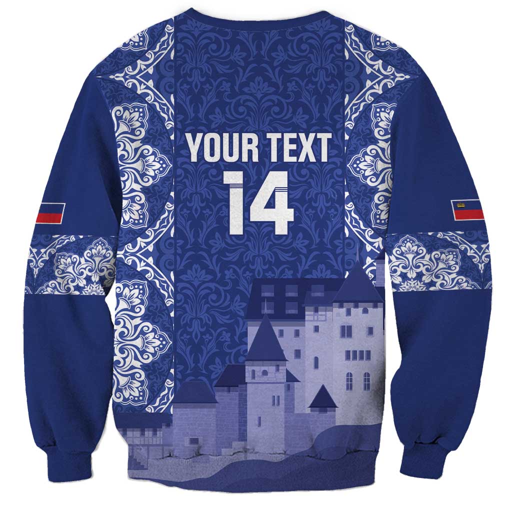Custom Liechtenstein Football Sweatshirt Go Blue-Reds Gutenberg Castle