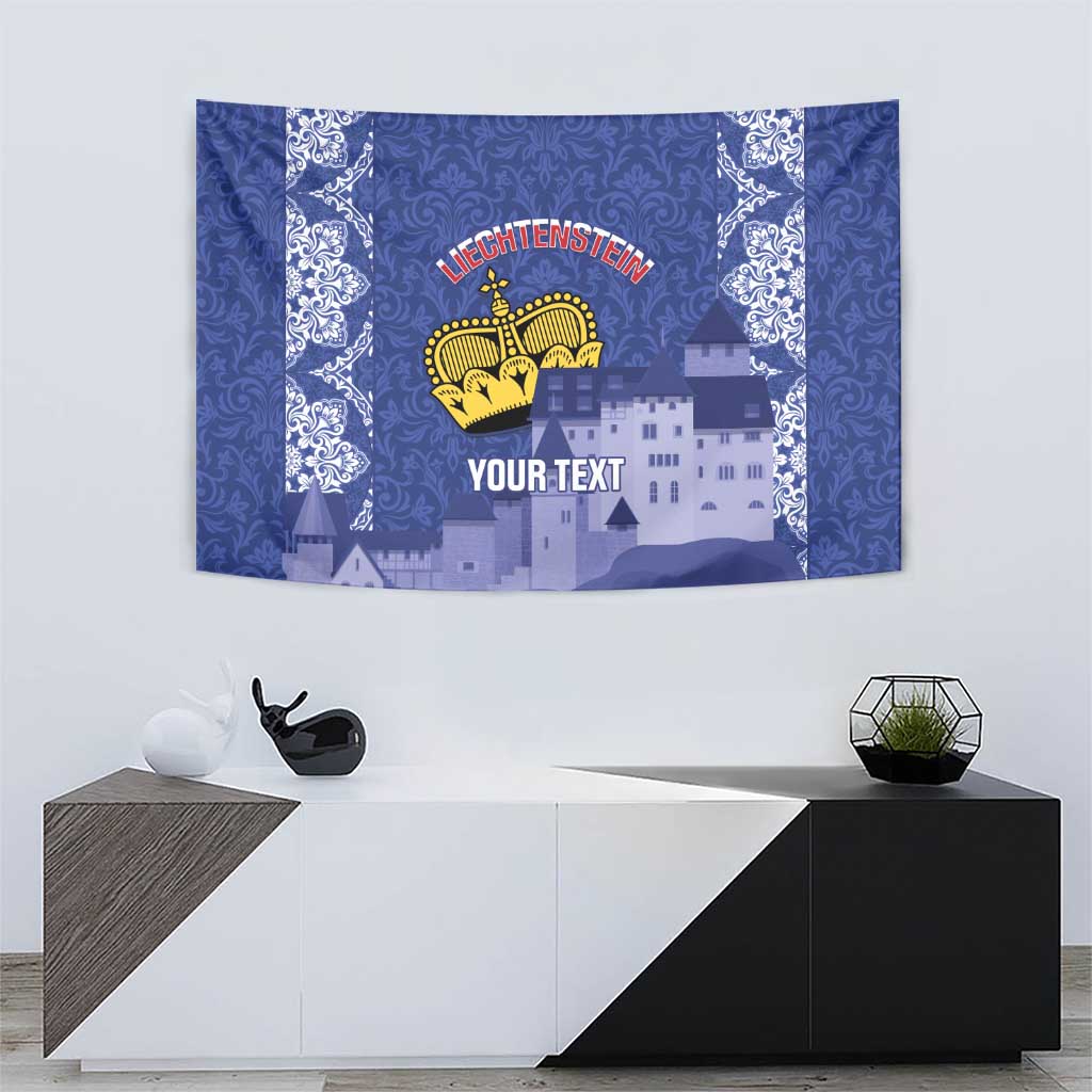 Custom Liechtenstein Football Tapestry Go Blue-Reds Gutenberg Castle