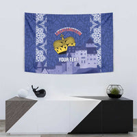 Custom Liechtenstein Football Tapestry Go Blue-Reds Gutenberg Castle