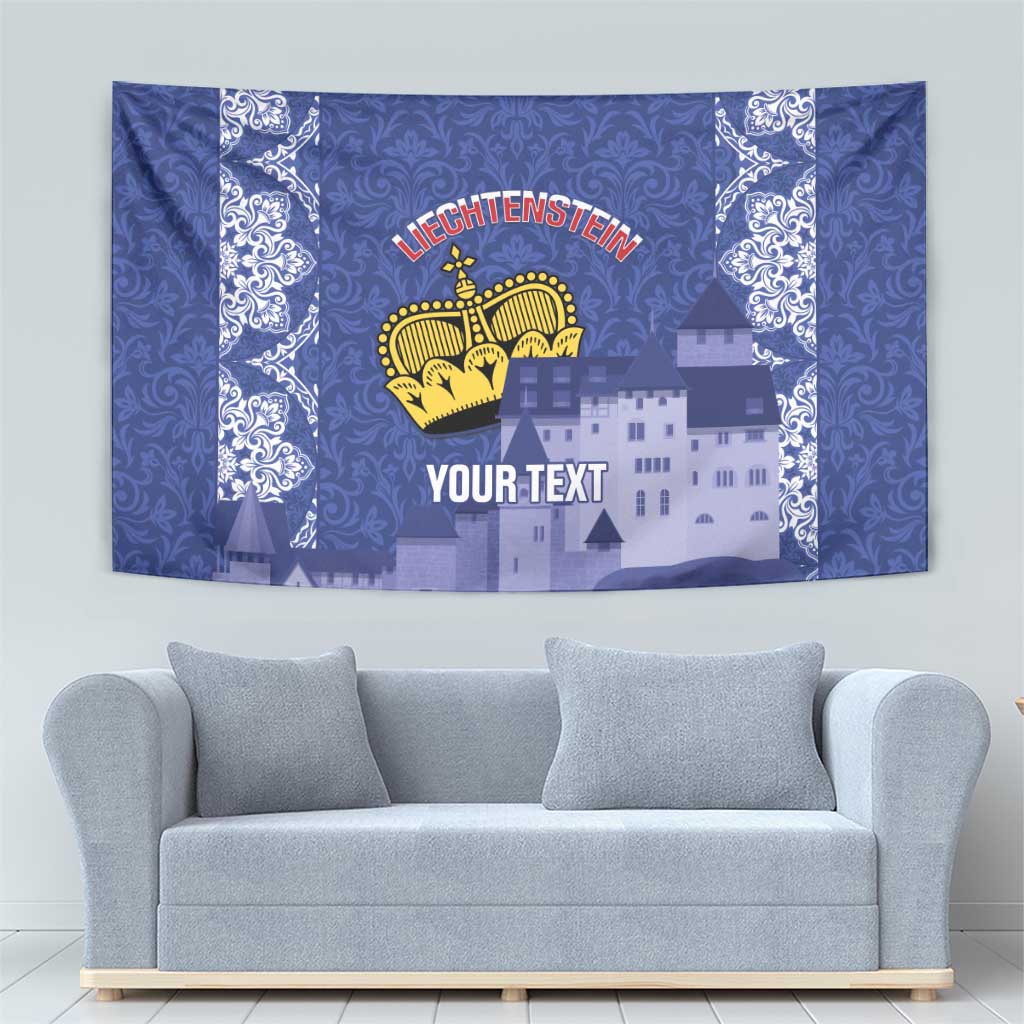 Custom Liechtenstein Football Tapestry Go Blue-Reds Gutenberg Castle