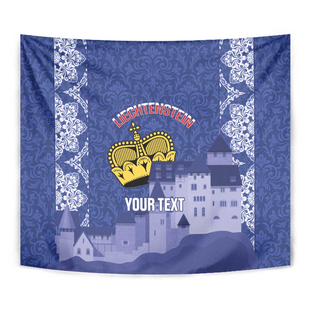 Custom Liechtenstein Football Tapestry Go Blue-Reds Gutenberg Castle
