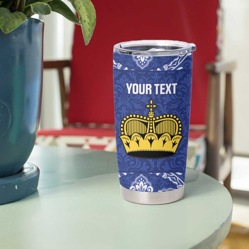 Custom Liechtenstein Football Tumbler Cup Go Blue-Reds Gutenberg Castle