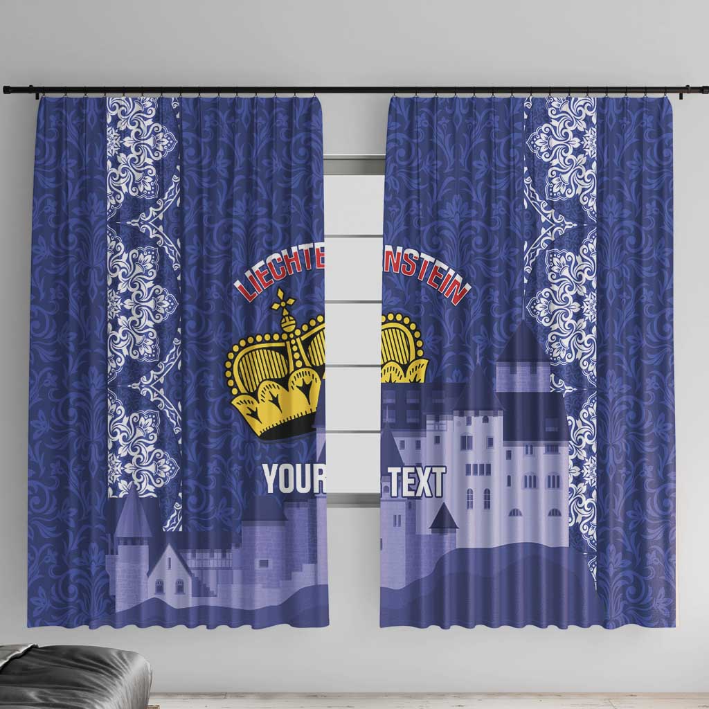 Custom Liechtenstein Football Window Curtain Go Blue-Reds Gutenberg Castle