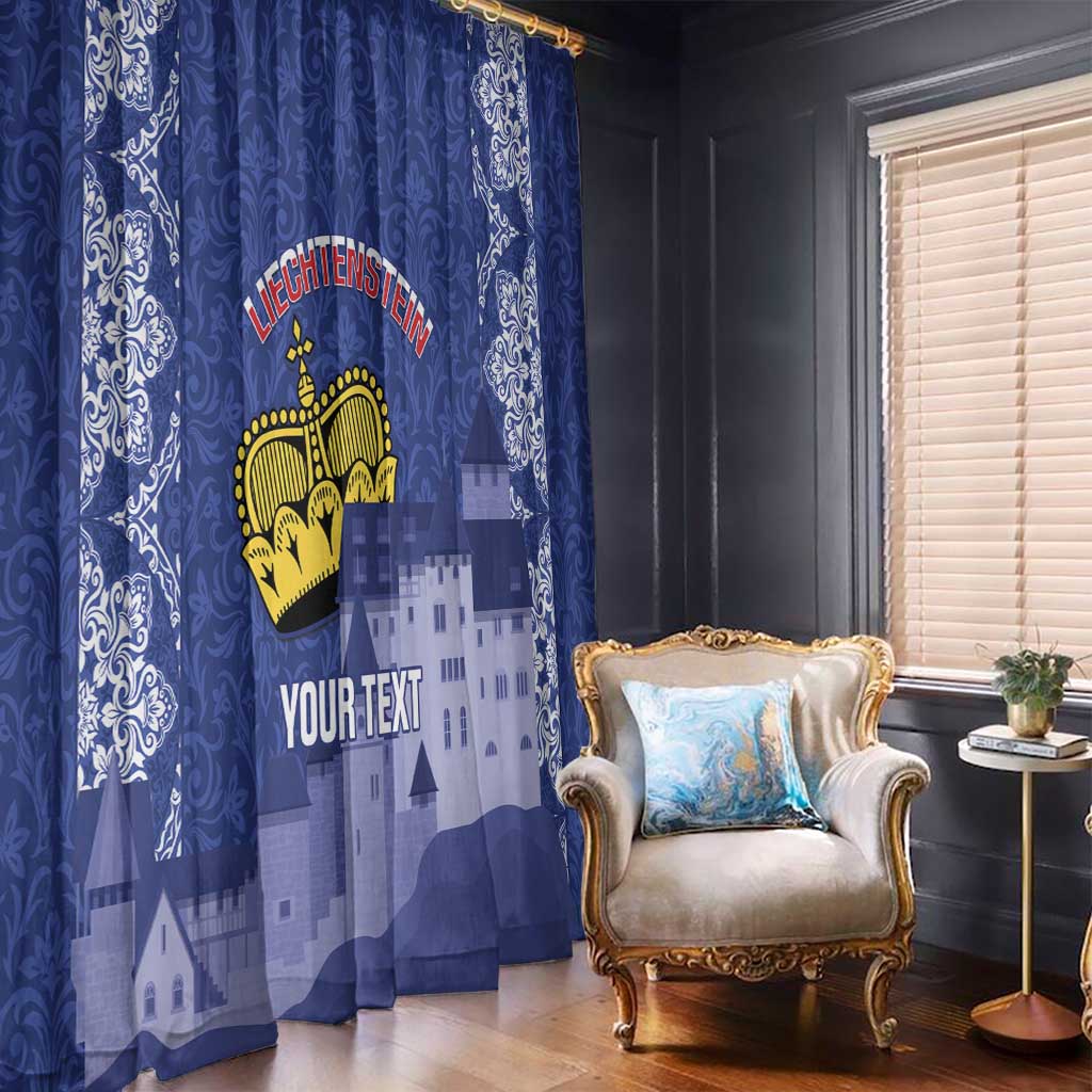 Custom Liechtenstein Football Window Curtain Go Blue-Reds Gutenberg Castle