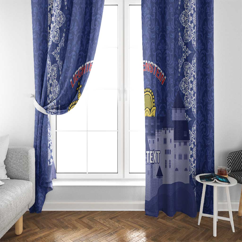 Custom Liechtenstein Football Window Curtain Go Blue-Reds Gutenberg Castle