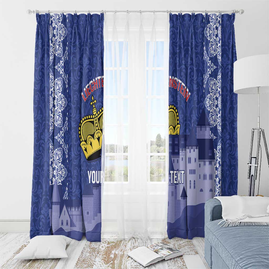 Custom Liechtenstein Football Window Curtain Go Blue-Reds Gutenberg Castle