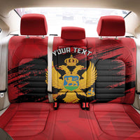 Custom Montenegro Football Back Car Seat Cover Hrabri Sokoli Grunge Style