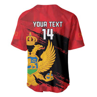 Custom Montenegro Football Baseball Jersey Hrabri Sokoli Grunge Style