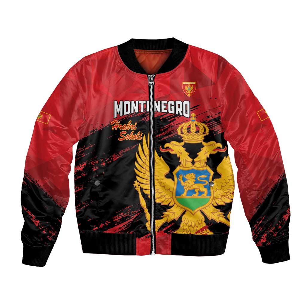 Custom Montenegro Football Bomber Jacket Hrabri Sokoli Grunge Style