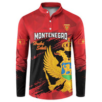Custom Montenegro Football Button Sweatshirt Hrabri Sokoli Grunge Style