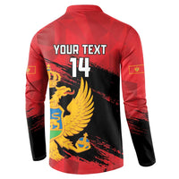 Custom Montenegro Football Button Sweatshirt Hrabri Sokoli Grunge Style