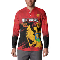 Custom Montenegro Football Button Sweatshirt Hrabri Sokoli Grunge Style