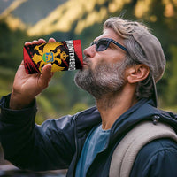 Custom Montenegro Football 4 in 1 Can Cooler Tumbler Hrabri Sokoli Grunge Style