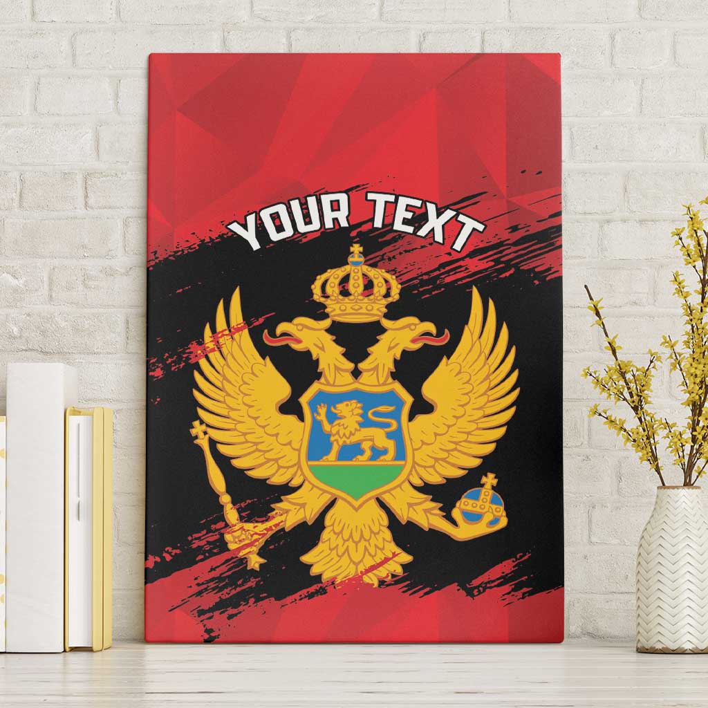 Custom Montenegro Football Canvas Wall Art Hrabri Sokoli Grunge Style
