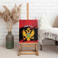 Custom Montenegro Football Canvas Wall Art Hrabri Sokoli Grunge Style