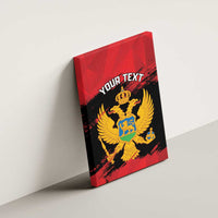 Custom Montenegro Football Canvas Wall Art Hrabri Sokoli Grunge Style