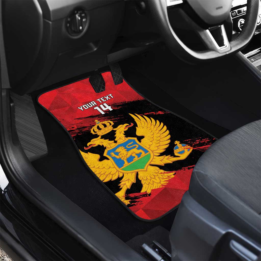 Custom Montenegro Football Car Mats Hrabri Sokoli Grunge Style