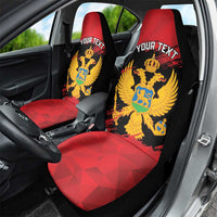 Custom Montenegro Football Car Seat Cover Hrabri Sokoli Grunge Style